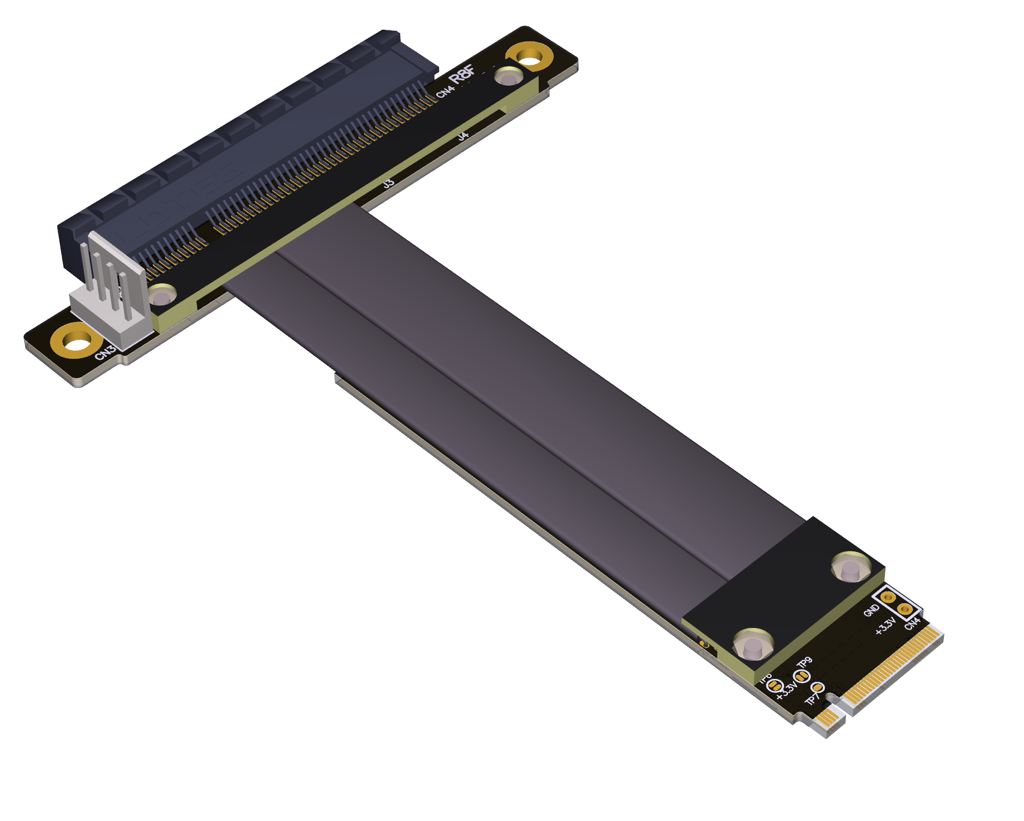 M.2 NVMe to PCIe x8 Extension Cable