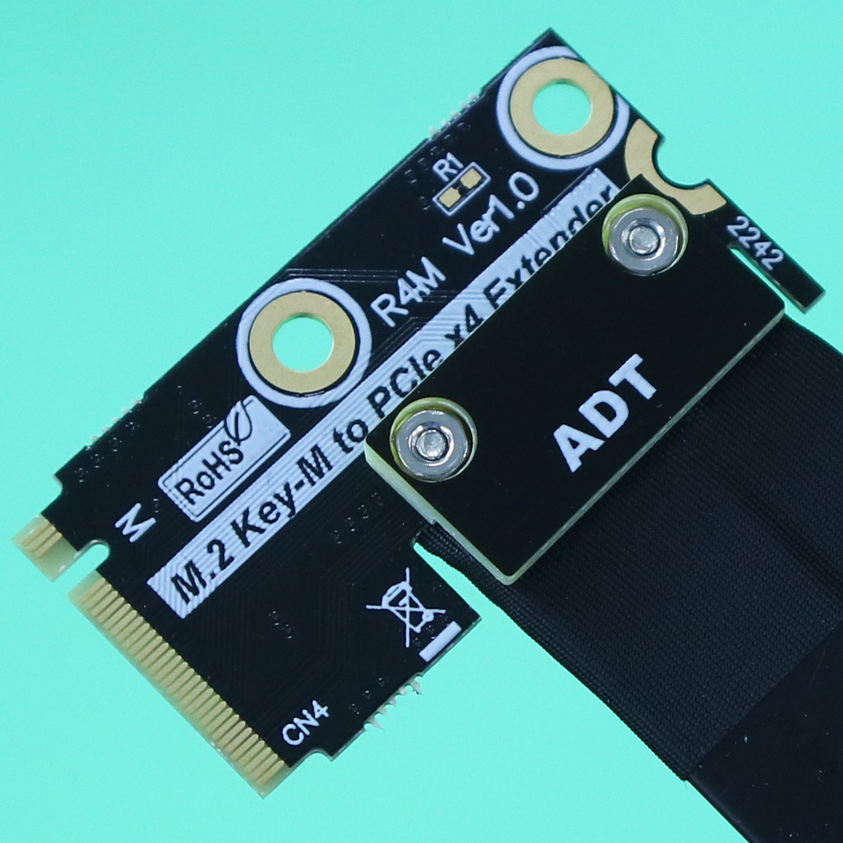 M.2 NVMe to PCI express x16 extender adapter jumper for GPU graphics