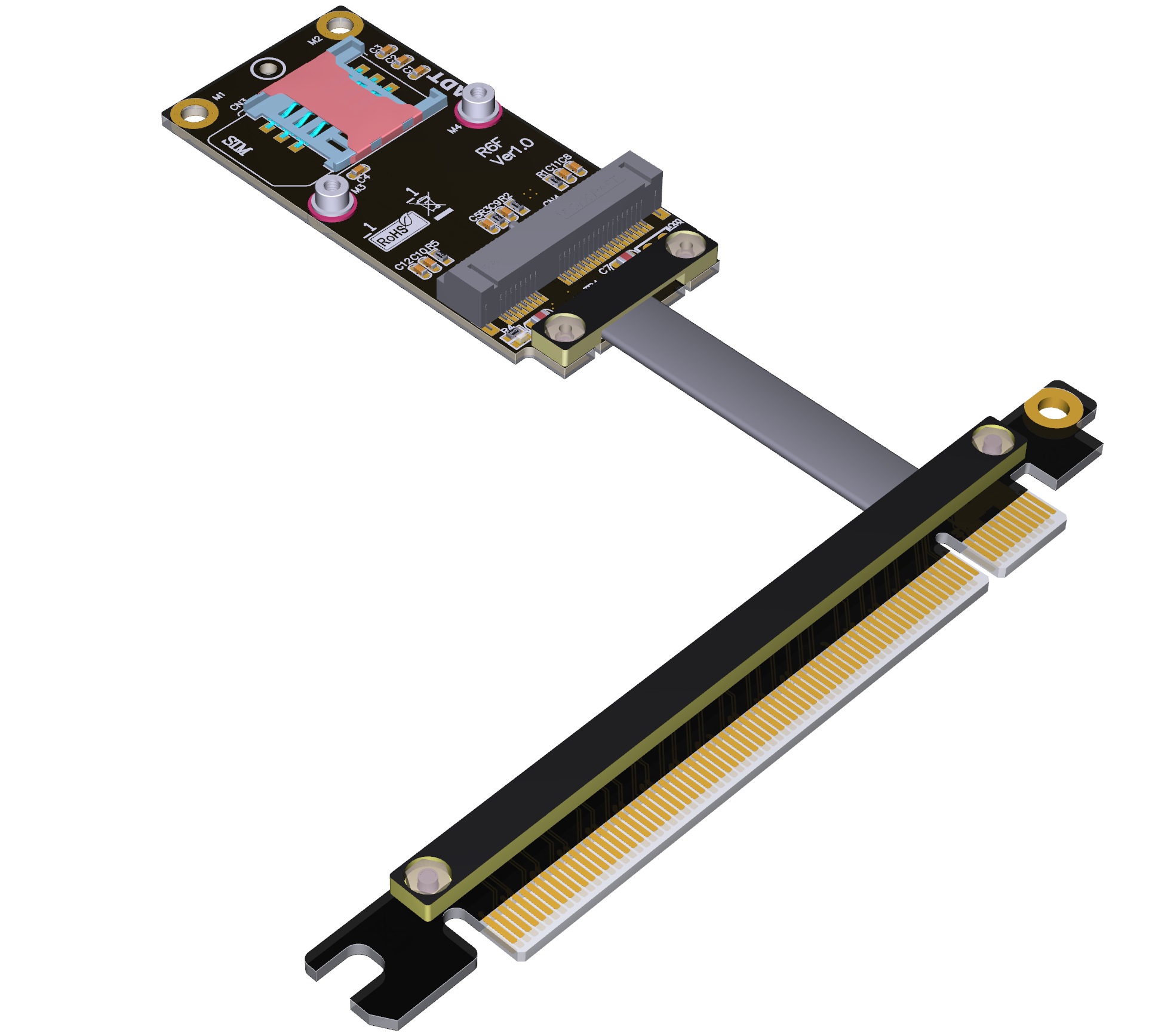 Pcie x16 to mini pci e extension cable